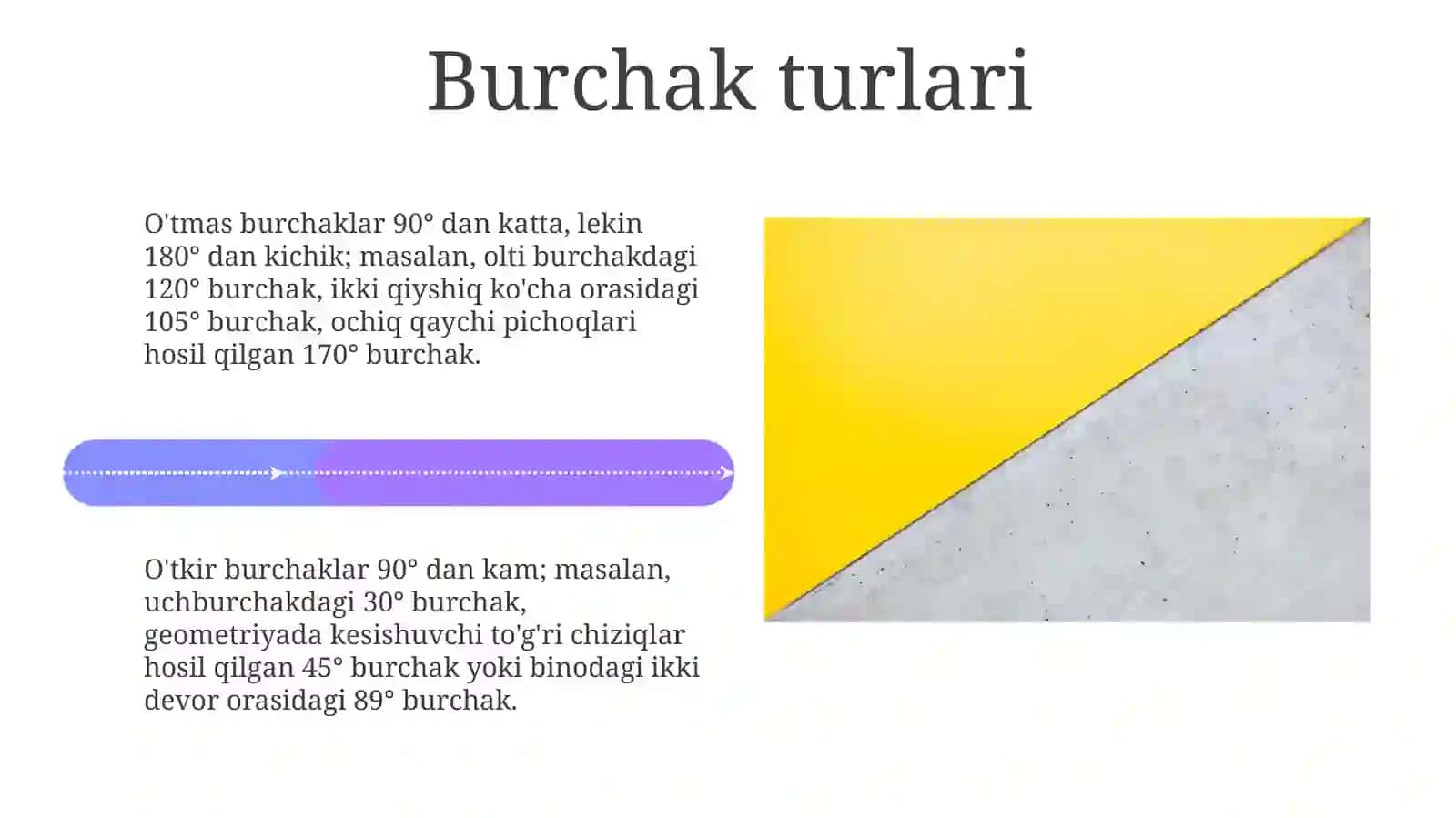 Burchak munosabatlari 4
