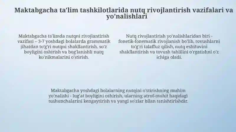 Nutqni rivojlantirishning nazariy asoslari va vazifalari 4