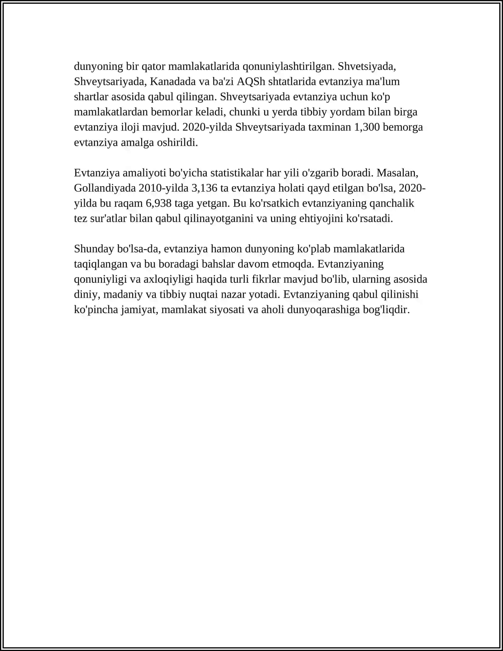 EVTANASIYA MUAMMOLARI 4