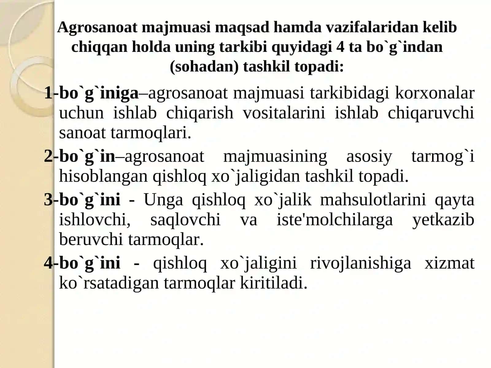 Respublika agrosanoat majmuasi uni inqiroz sharoitida rivojlantirish imkoniyatlari 4
