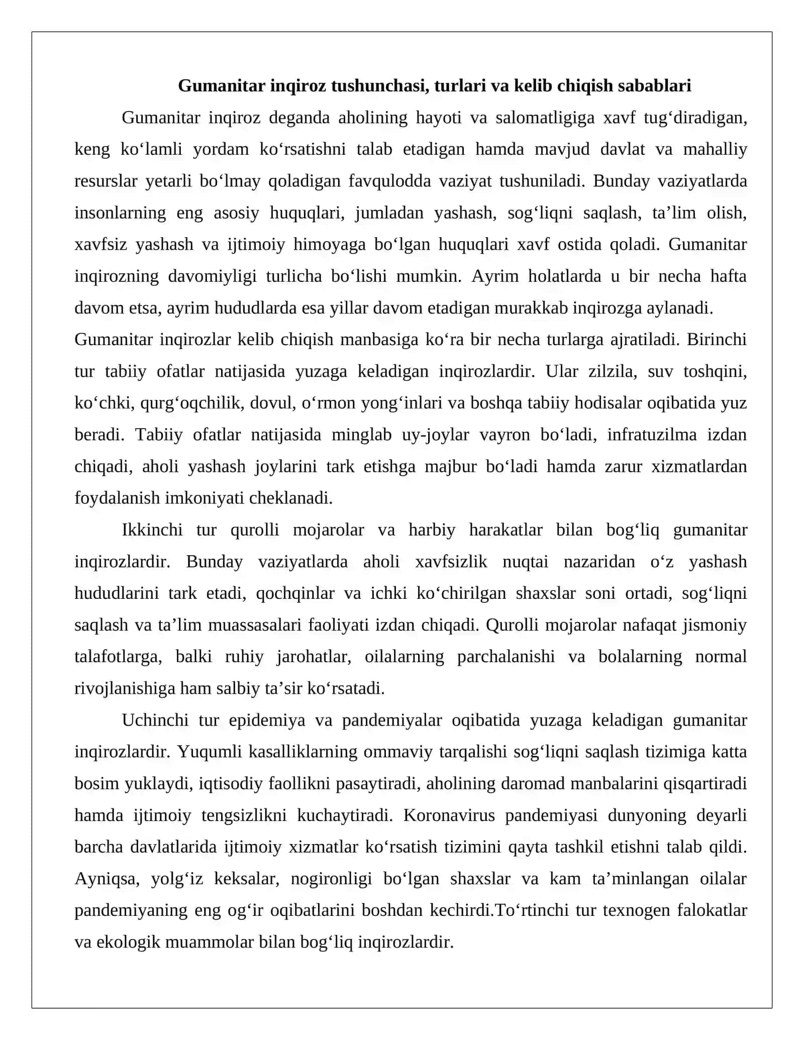Gumanitar inqiroz sharoitida ijtimoiy ishchining etik prinsiplari va kasbiy majburiyatlari 4