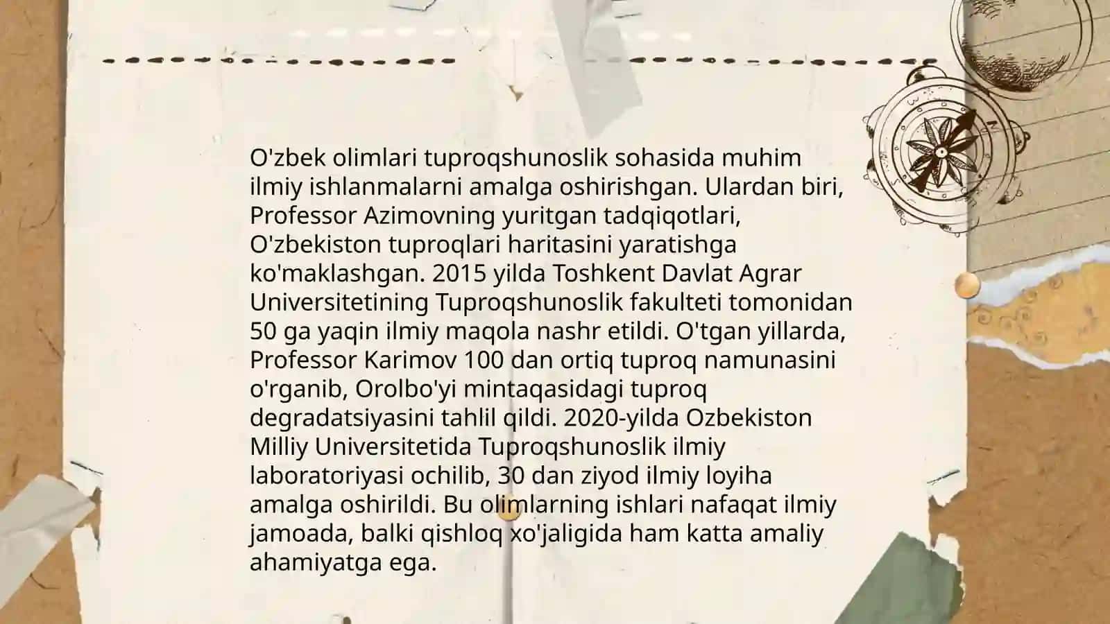 Tuproqni tadbiq etishda o'zbek olimlarining hissasi 4