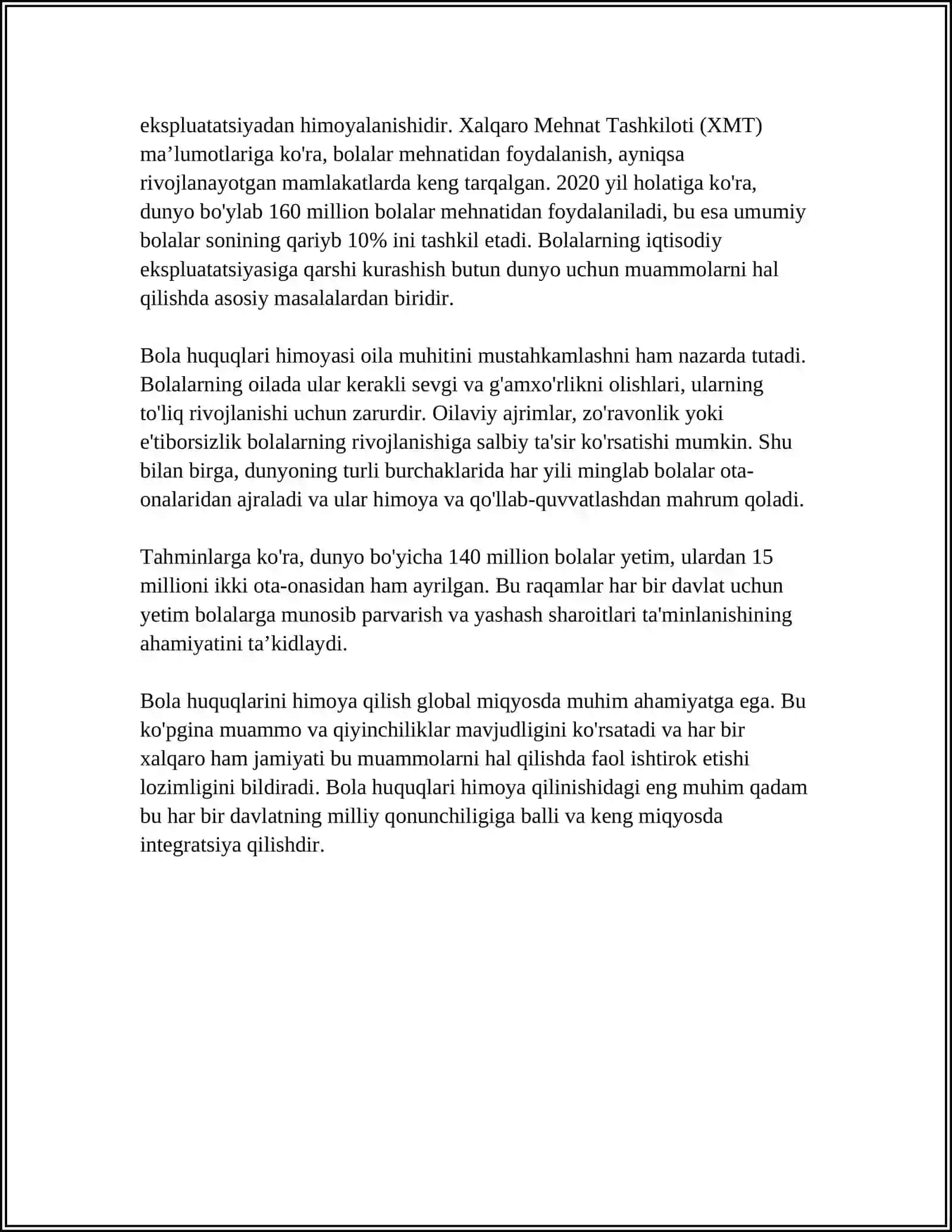 BMT NING " BOLA HUQUQLARI TOʻGʻRISIDAGI KONVENSIYASI" 4