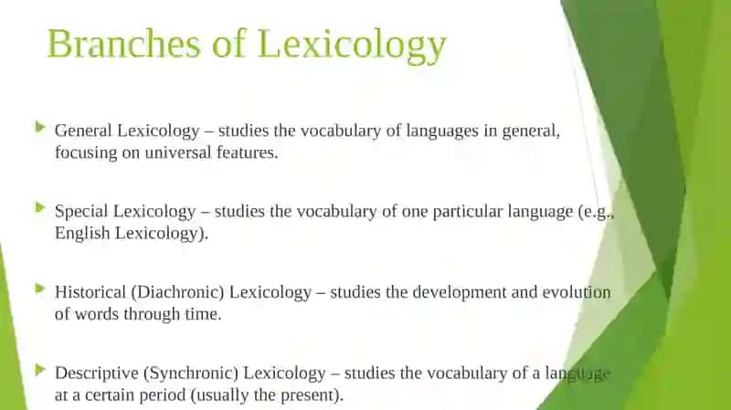 Lexicology as a Science. General Characteristic Features of Modern English 4