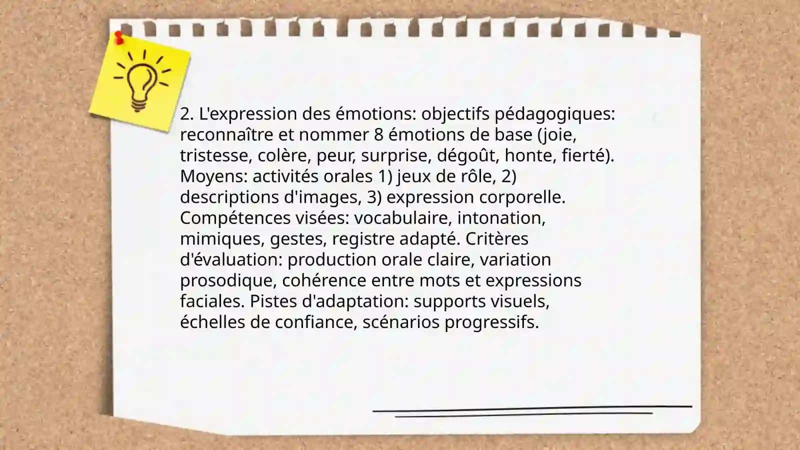 Les émotions, goûts et intérêts 4