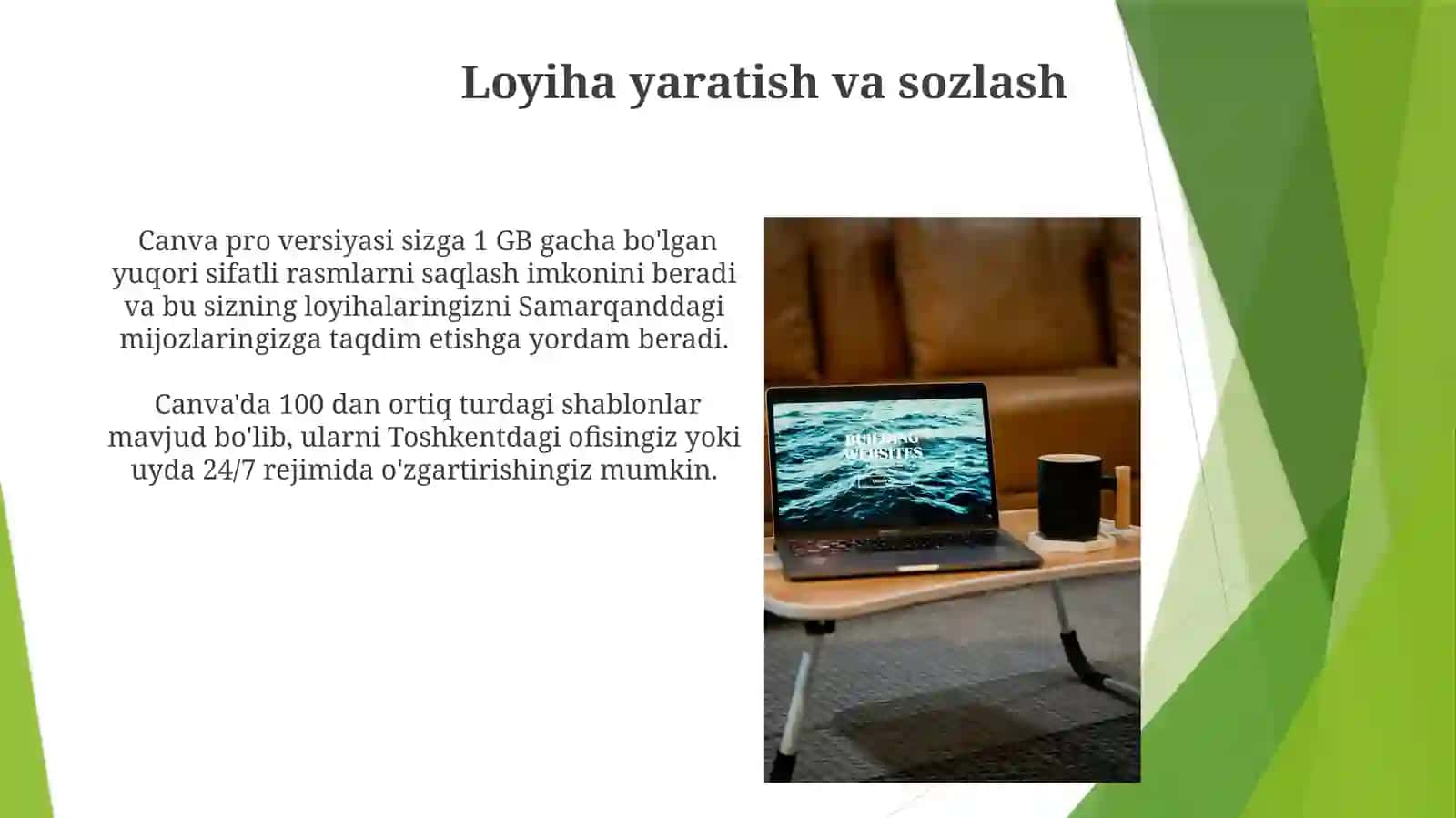 Canva imkoniyatlari va vositalari 4