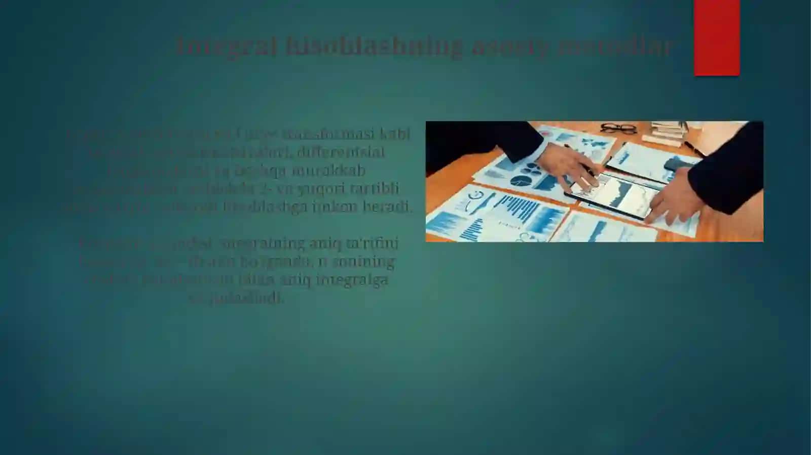 Integral usullarining amaliy misollar va muammolari 4