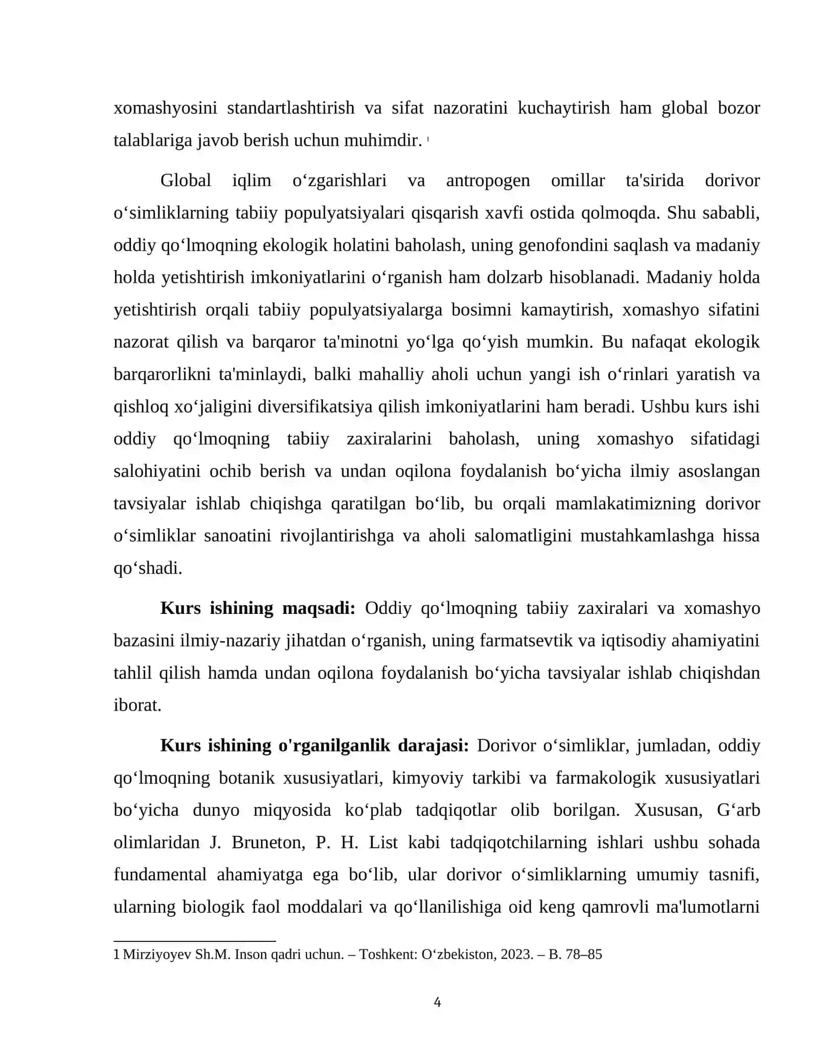 ODDIY QO'LMOQNING BOTANIK XUSUSIYATLARI, TABIIY TARQALISHI VA EKOLOGIK TALABLARI 4