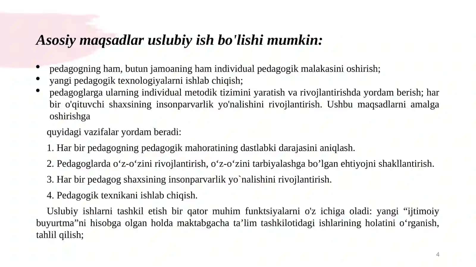 Maktabgachata'limmuassasasiuslubchisiningmetodikishlargarahbarligi 4