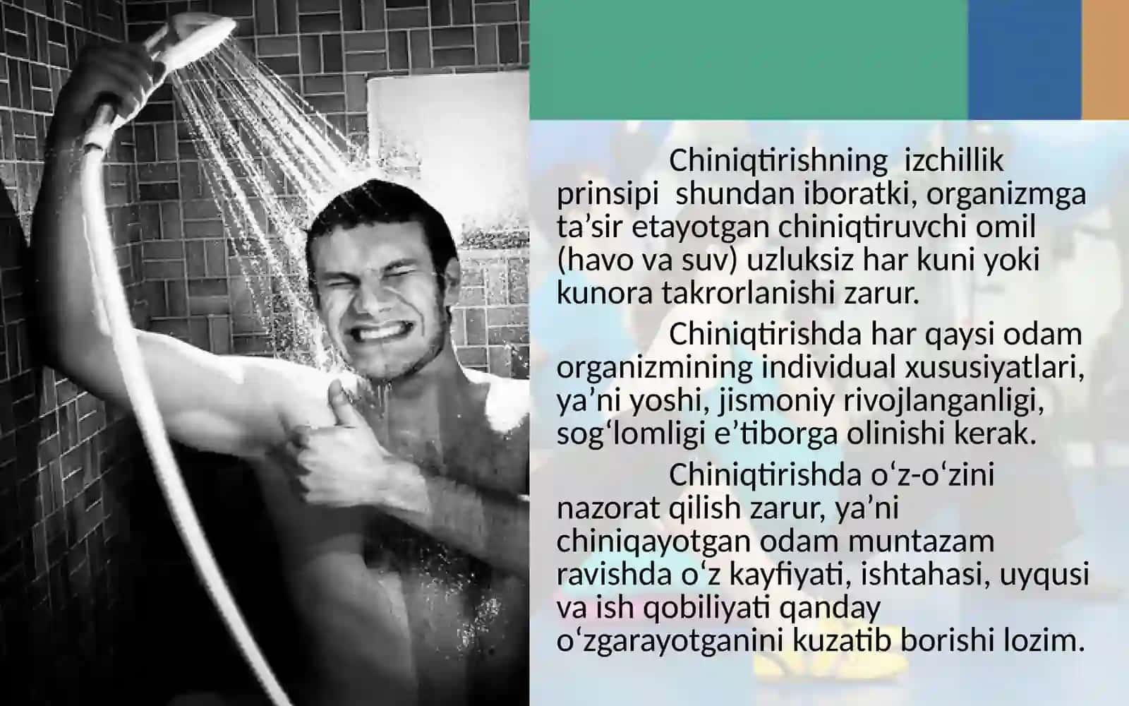 Organizmini chiniqtirishning gigiyenik asoslari 4