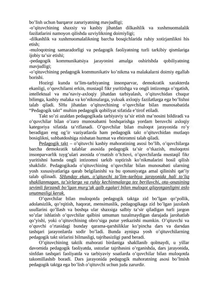 Pedagogik takt va pedagogik etika 4