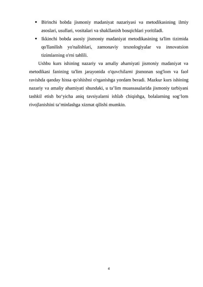 Jismoniy Madaniyat Nazariyasi va Metodikasi Fanining Maqsadi va Vazifalari 4
