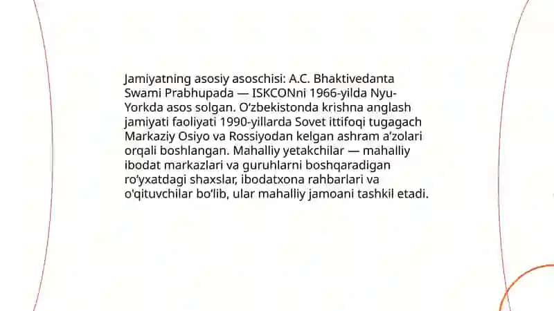 Oʻzbekistondagi krishnani anglash jamiyati 4