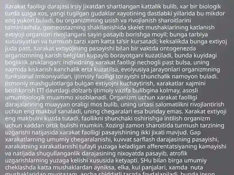 Turli xil sogʻliq kasalliklari boʻlgan odamlar uchun adaptiv jismoniy tarbiyaning tuzatish va rivojlanish usullari 4