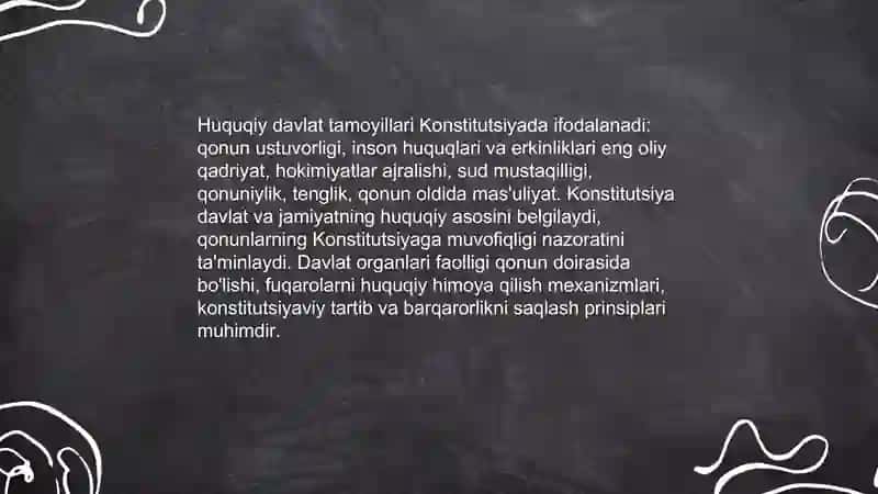 Konstitutsiya huquqiy davlat baxtiyor jamiyat poy devori 4