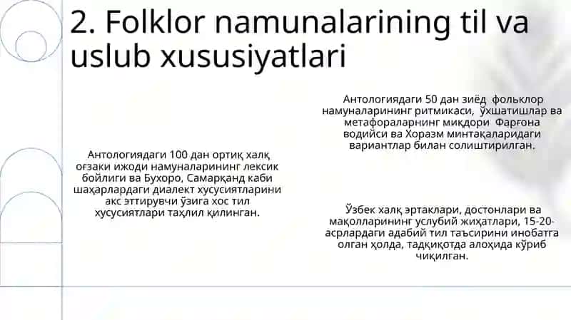 XX asr õzbek folklorshunosligi antologiyasi 4