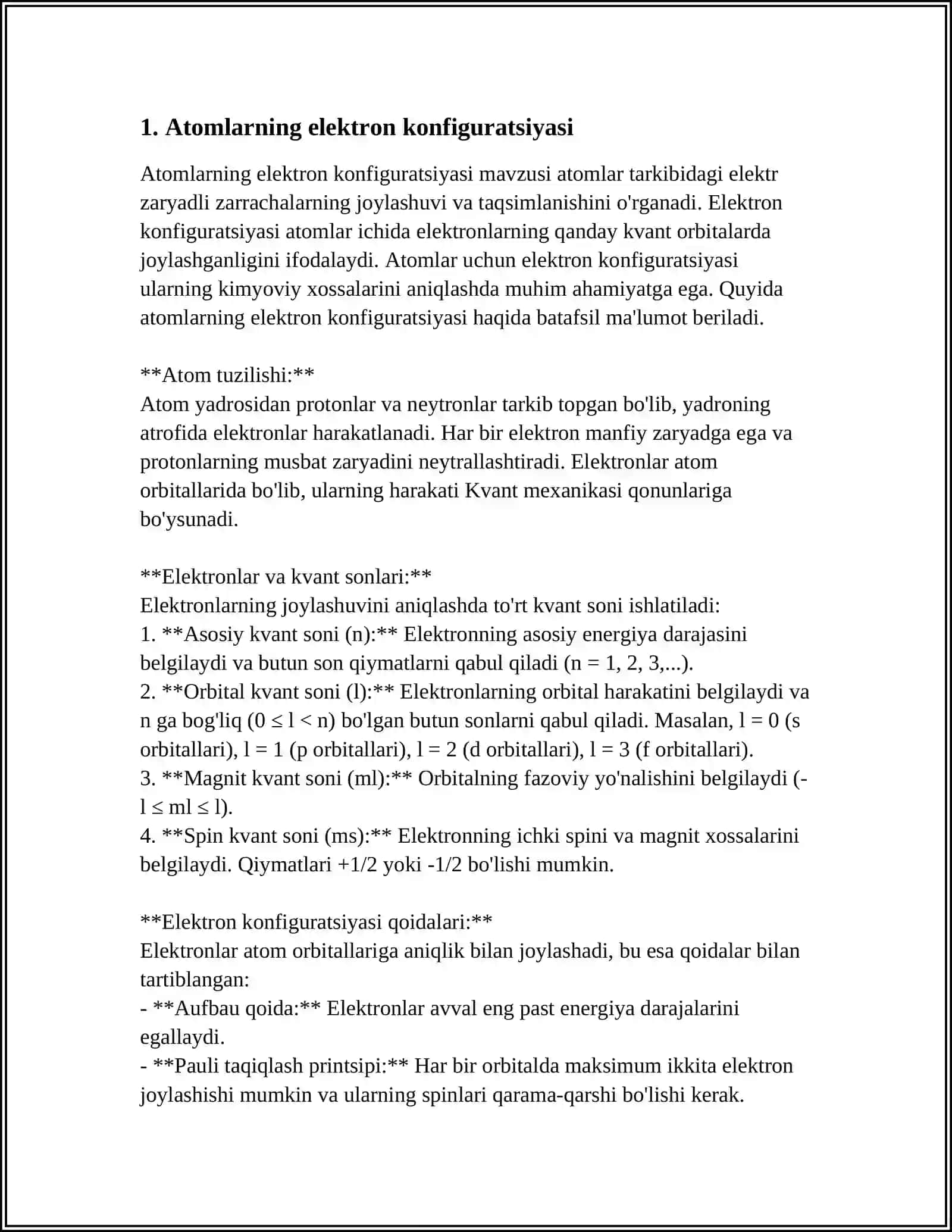 Kimyoviy Birikmalar Elektron Tuzilishi va Xossalari 4