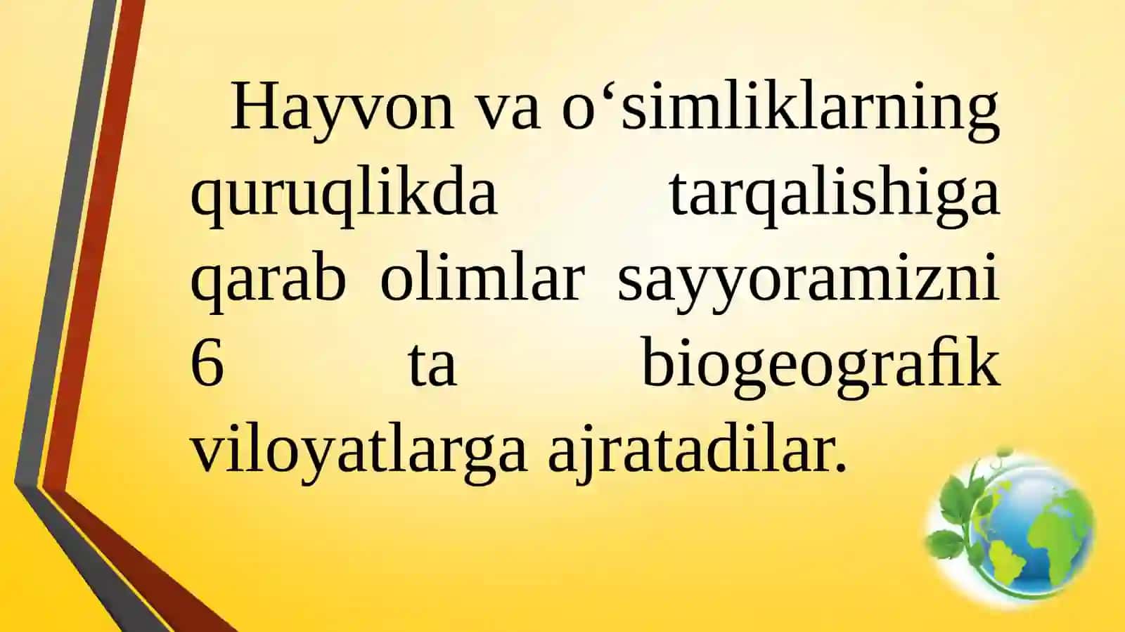 Evolutsiyani isbotlashda biogeografiya fani dalillari 4