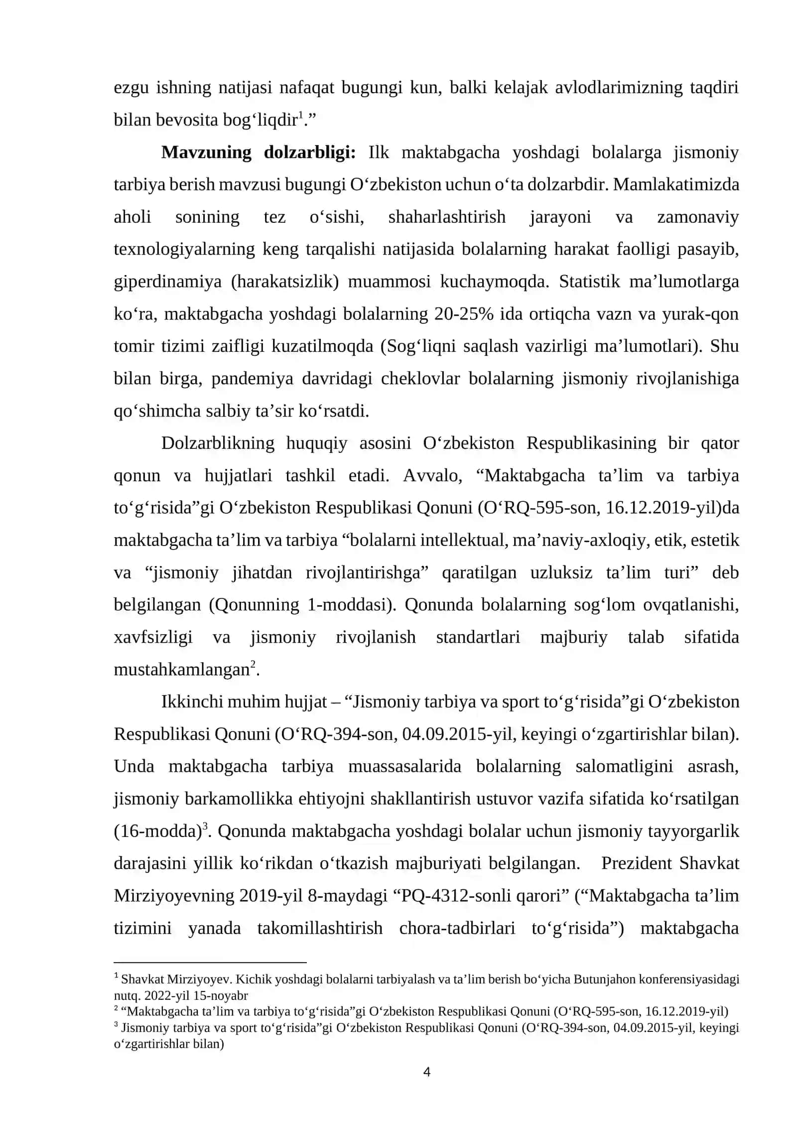 Ilk maktabgacha yoshdagi bolalarga jismoniy tarbiya berish mavzusida 4