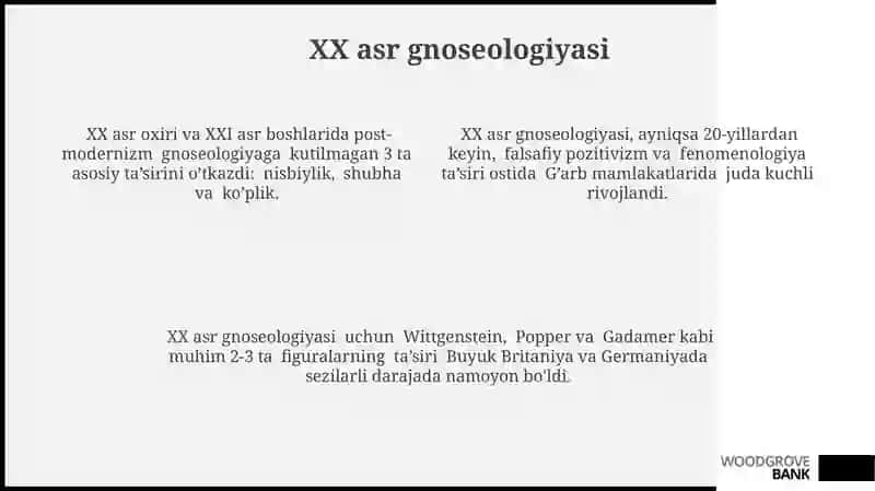 Gnoseologiya rivojlanish falsafasi 4