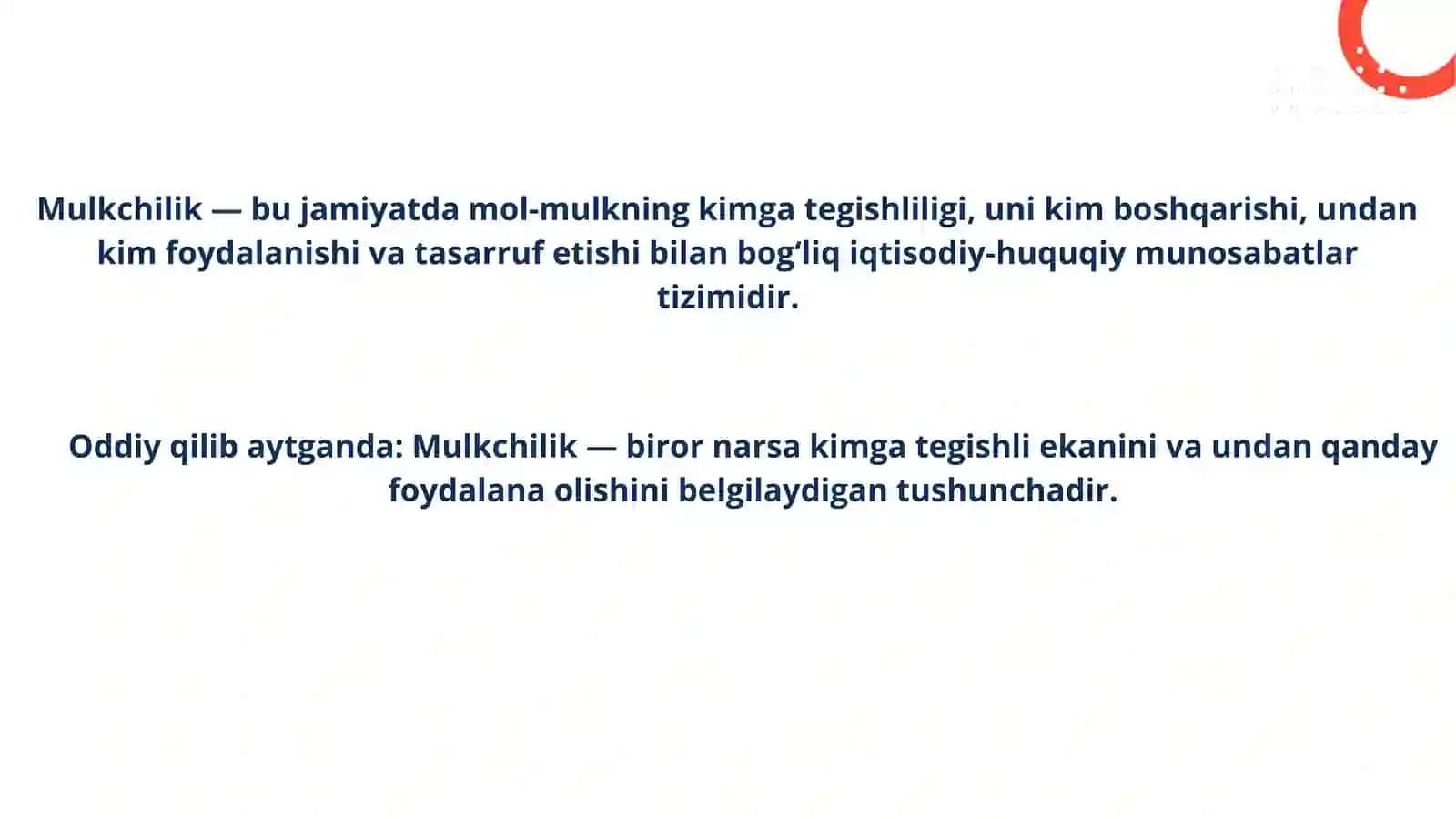 Mulkchilik shakllari oʻzgarishining yoʻllari va usullari 4
