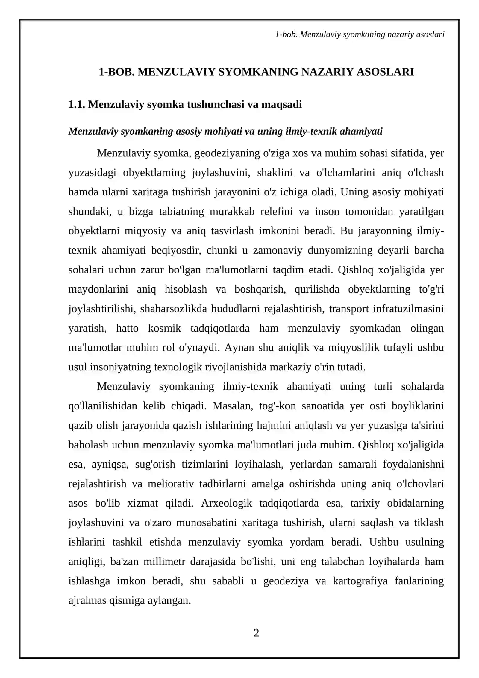 Menzulaviy syomka mohiyati va asboblari 4