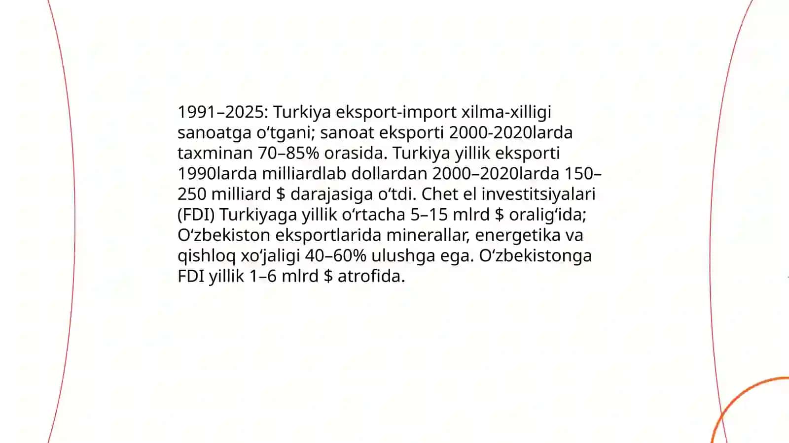Turkiya va Oʻzbekistonning 1991–2025 yillarda iqtisodiy o‘sishi: yalpi ichki mahsulot va sektorlar taqqosi 4
