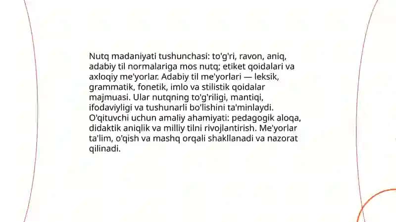 Nutq madaniyati va adabiy til meʼyorlari 4
