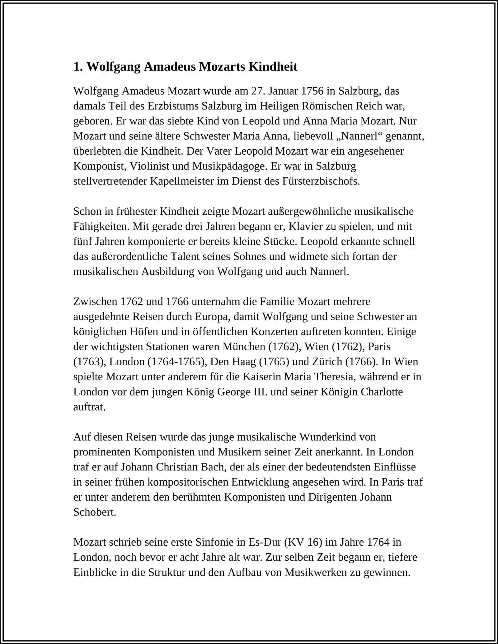 REFERAT Thema: WOLFGANG AMADEUS MOZART 4