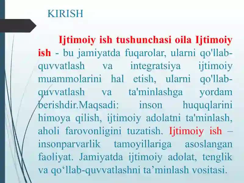 O'zbekistondagi ijtimoiyishning normativ-huquqiy asoslari va rivojlantirish 4