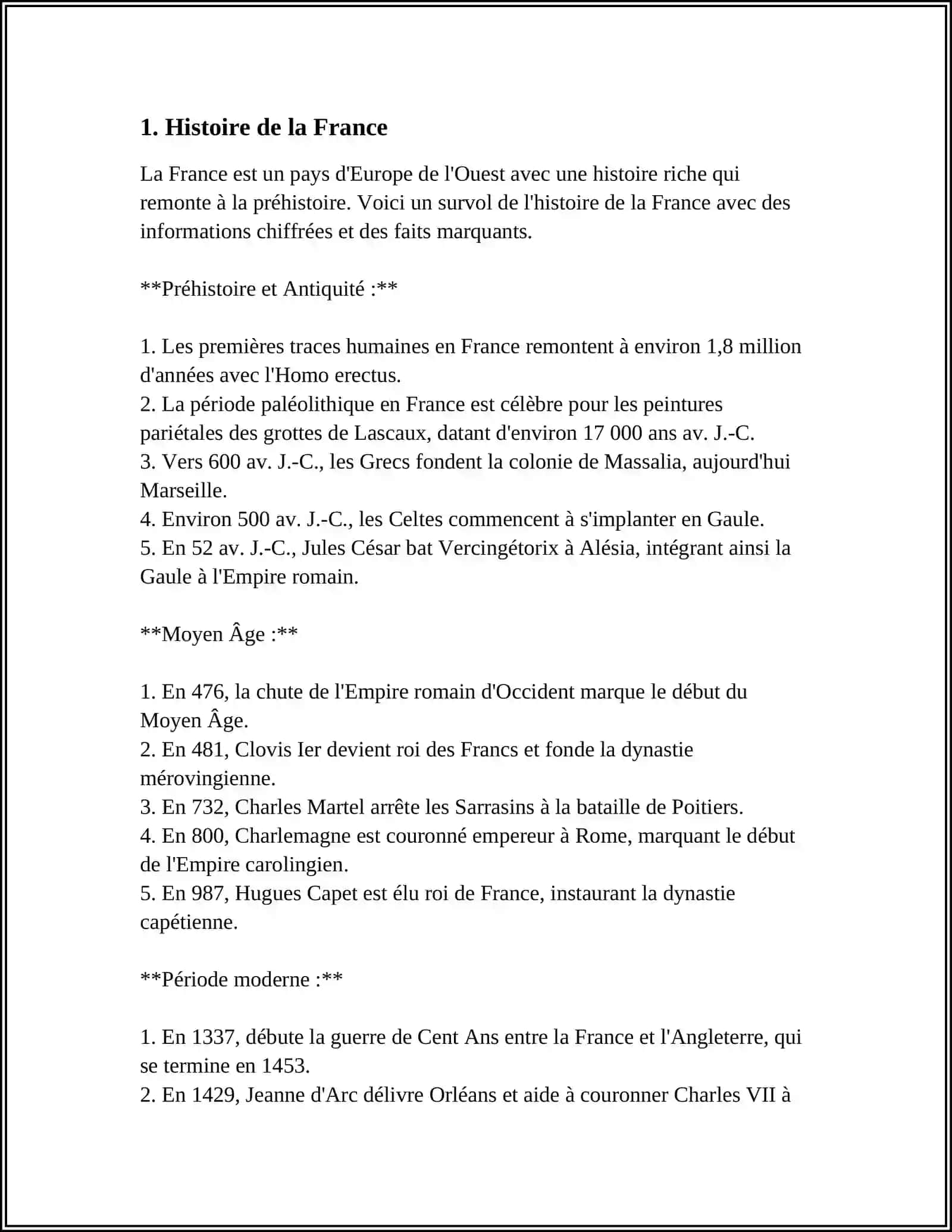 Histoire de la France 4