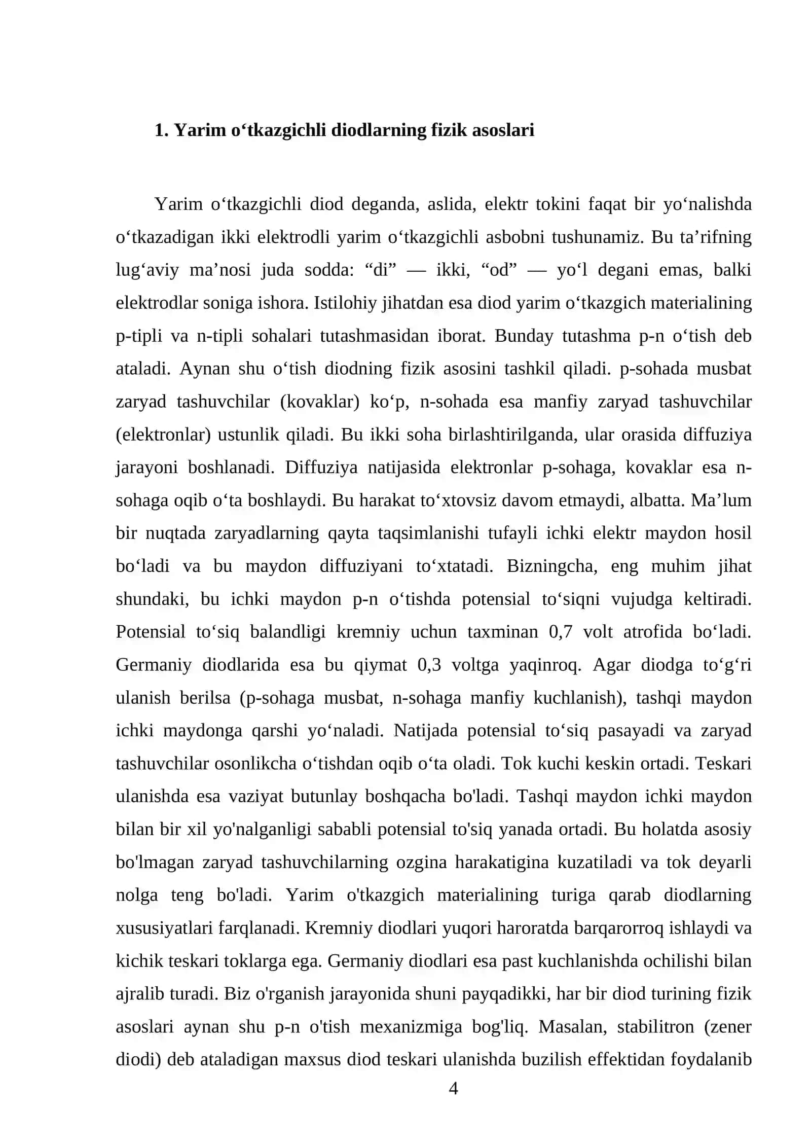 Yarim o‘tkazgichli diod va uning turlari 4