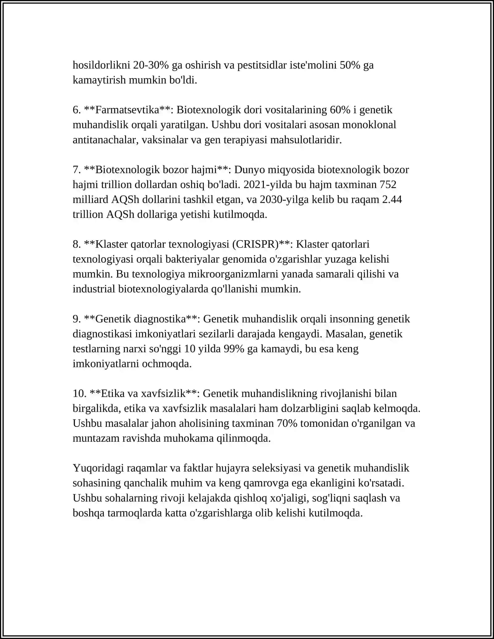 HUJAYRA SELEKSIYASIDA BIOTEXNOLOGIYANING AHAMIYAT 4