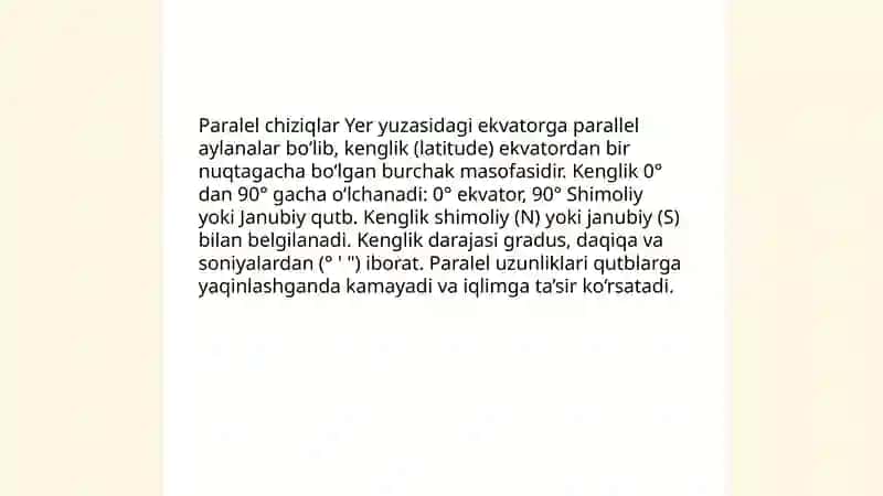 Ekvator.Meridian va paralel chiziqlari.Globus.Xarita.Oy va uning fasllari. 4