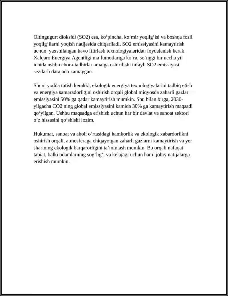 AVTOMOBIL TRANSPORTINING EKOLOGIK XAVFSIZLIGINI TAMINLASH YO'LLARI 4