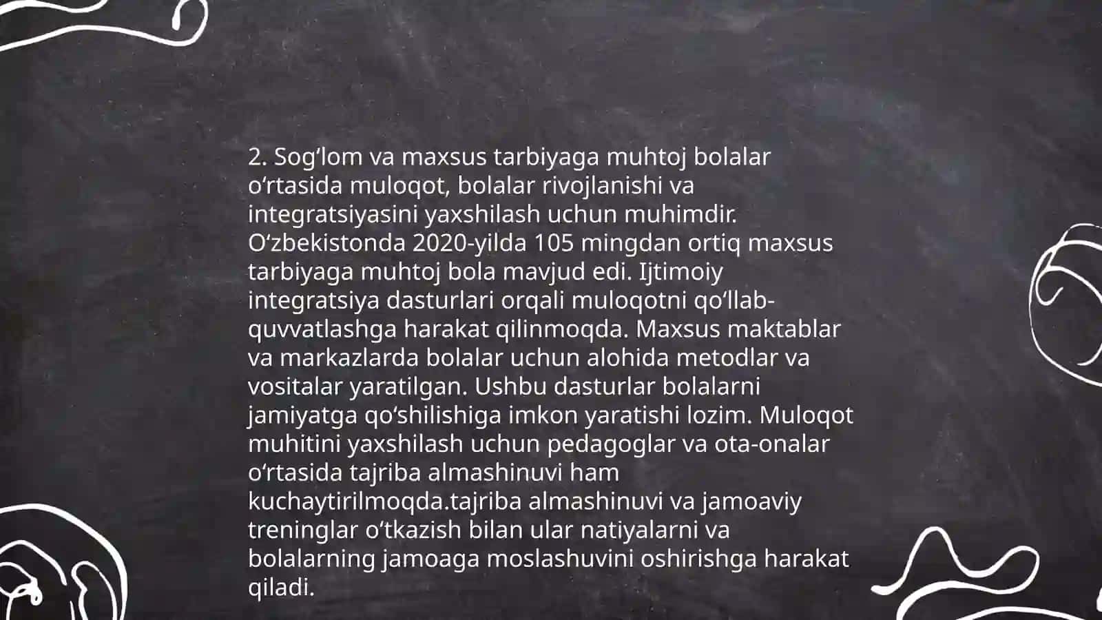 Inklyuziv taʼlim tashkil etilgan ôquv muassasalarida sogʻlom va maxsus tarbiyaga muhtoj bolalar muloqotining perseptiv tomoni 4