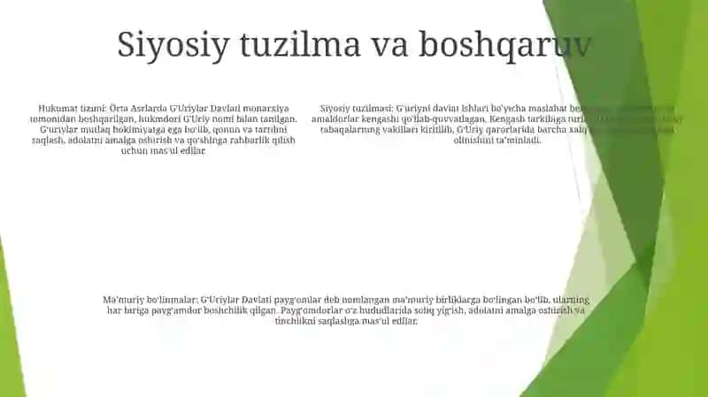 Örta Asrlarda G'Uriylar Davlati 4