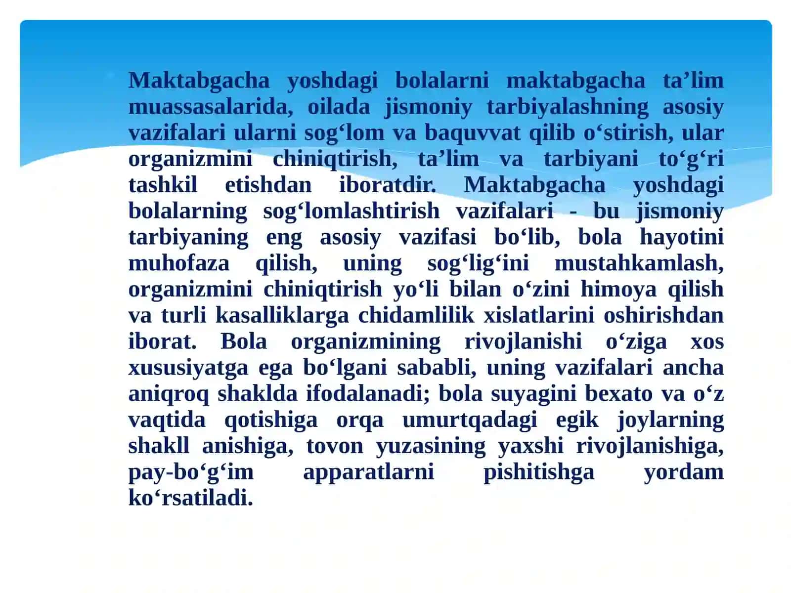 Maktabgacha yoshidagi bolalar uchun jismoniy tarbiya 4