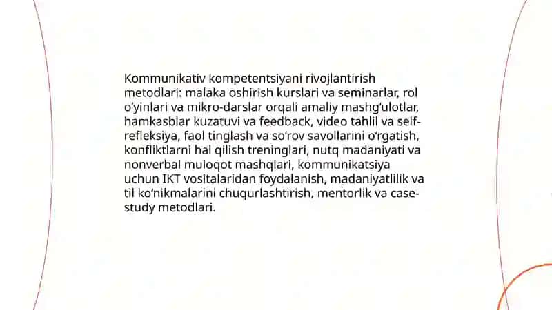 Tarbiyachi shaxsida ijtimoiy munosabatlarni rivojlantirishga oid kasbiy kompetentlikini rivojlanishi 4