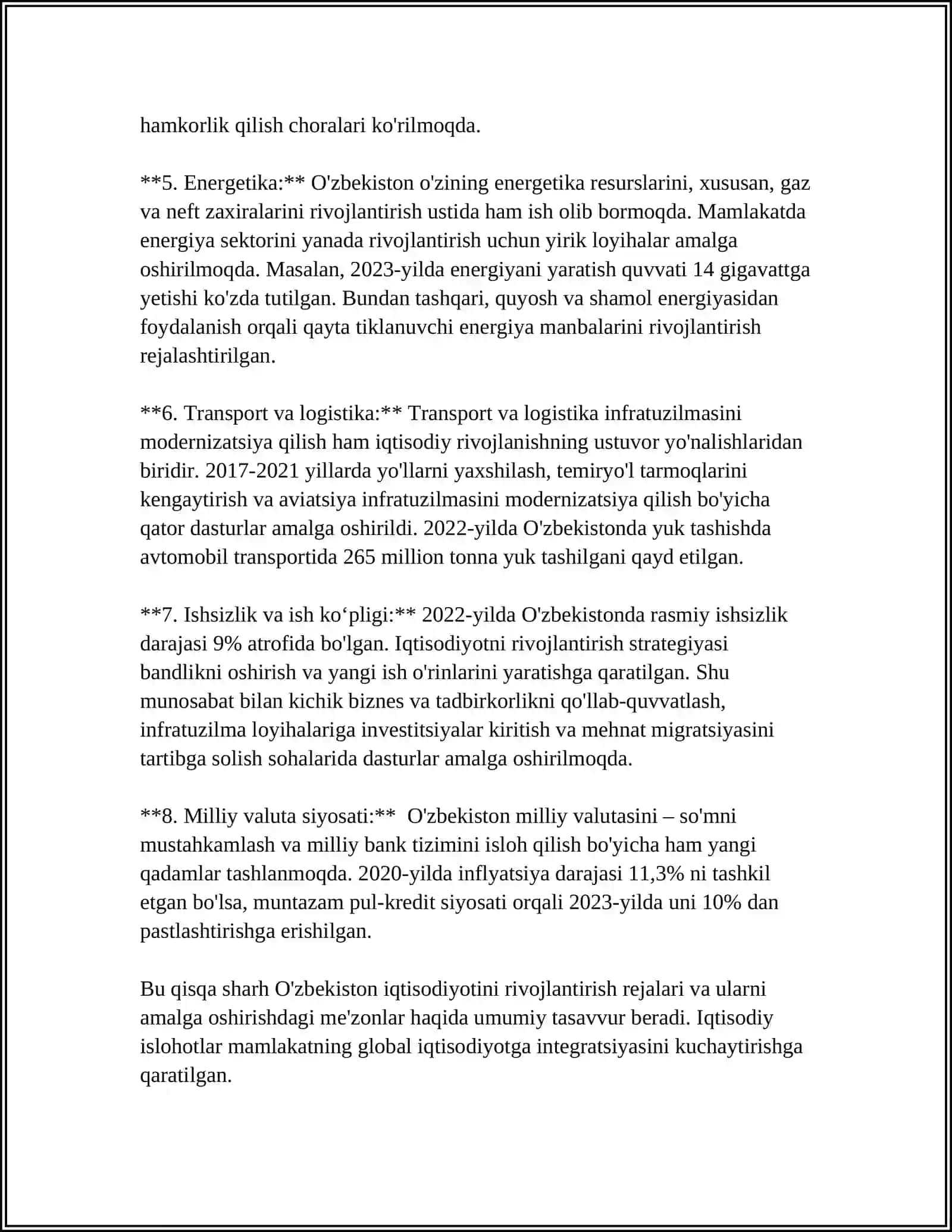 O'ZBEKISTONNING RIVOJLANISH STRATEGASI 4