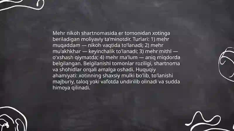 Nikohning shartlari va Islomiy huquqdagi mazmuni 4