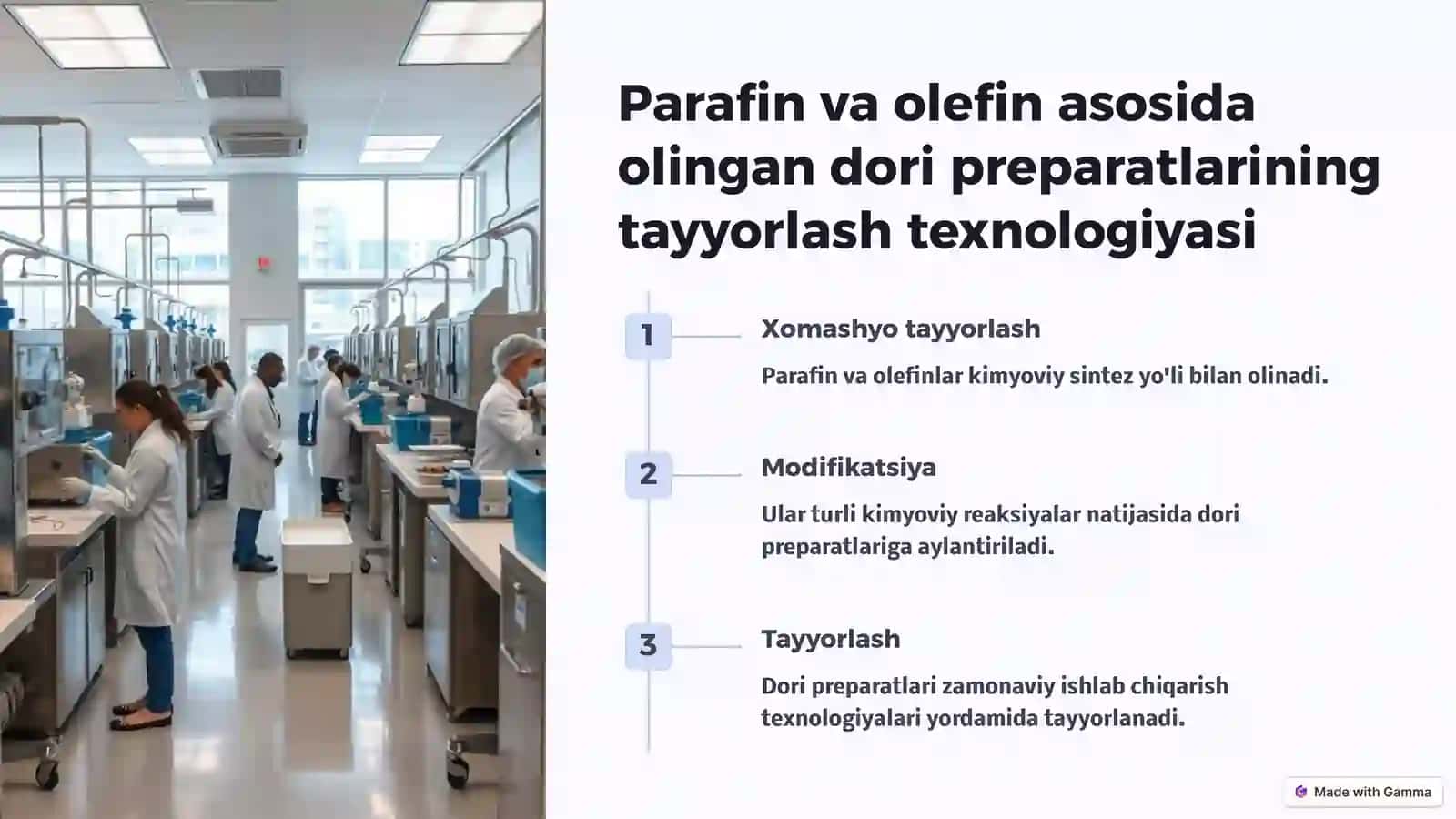 Parafin va olefin asosida olinadigan dori preparatlari 4
