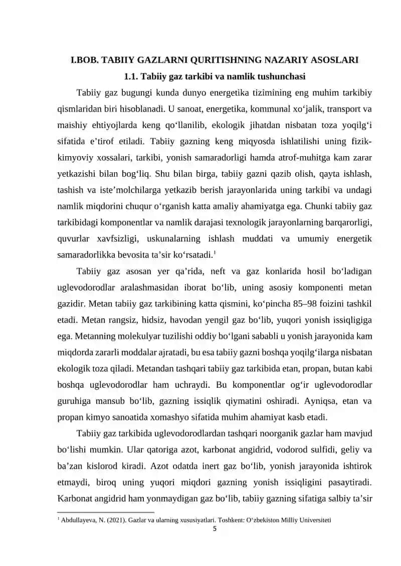 TABIIY GAZLARNI ABSOLYUT NAMLIKDAN QURITISH JARAYONI 4