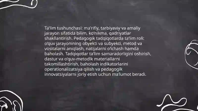 Pedagogik tadqiqotlarning asosiy kategoriya va tushunchalari 4