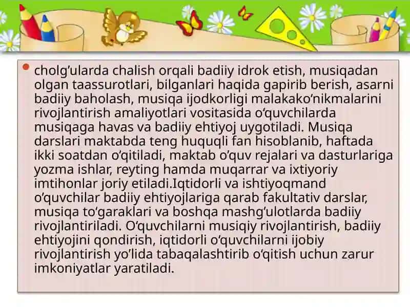 Musiqaviy badiiy didning darajasini oshirish 4