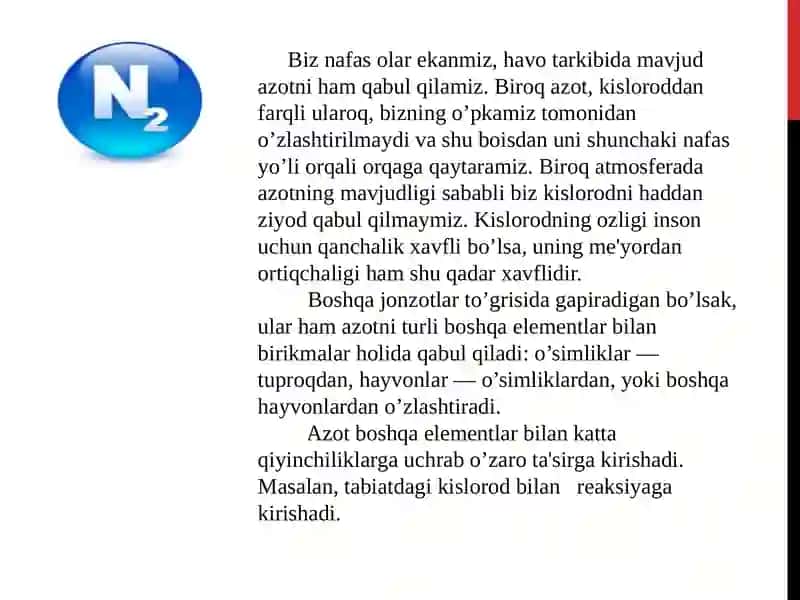 Azotning o'simliklarni rivojlanish davrlariga vahosi lig'ata'siri 4