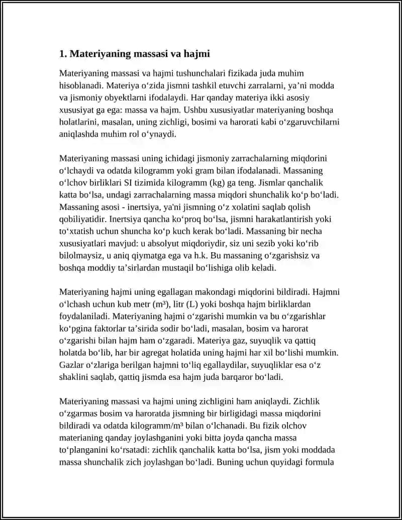 MATERIYANING ASOSIY FIZIKAVIY VA UNING TURLI AGREGAT HOLATLARIDAGI XUSUSIYATLARI 4