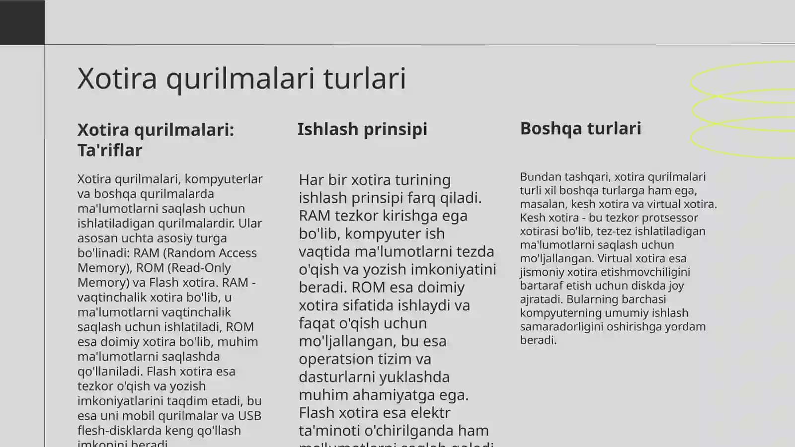 Xotira qurilmalari: turlari va ishlash prinsipi 4