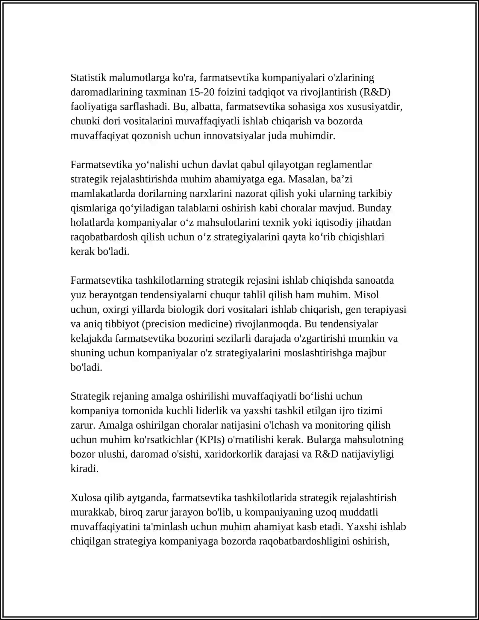 Farmasevtika tashkilotlari boshqaruvini tashkil qilish 4