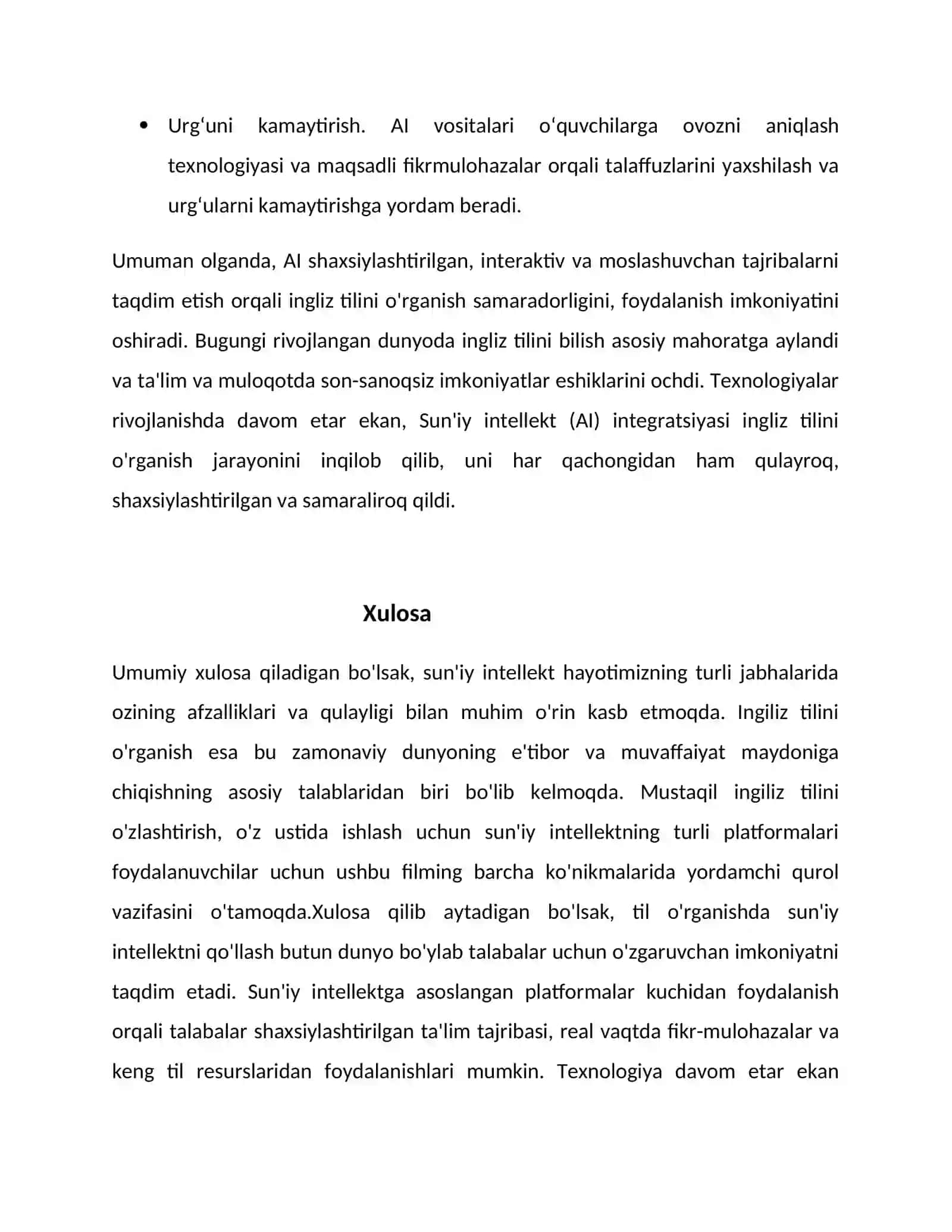 SUN'IY INTELLEKT VA INGLIZ TILINI O'RGANISH JARAYONI 4
